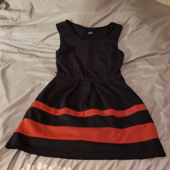 Navy/red dress with pockets - Picture 1 of 3